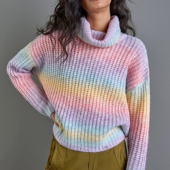 Anthropologie Sweaters - Line & Dot Dreamy Rainbow Sweater